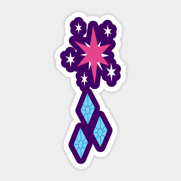 My little Pony - Twilight Sparkle + Rarity Cutie Mark V2 Sticker by ariados4711